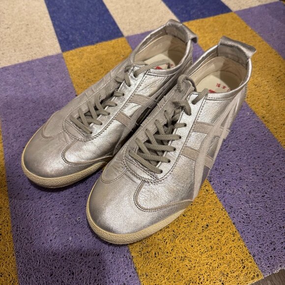 Onitsuka Tiger MEXICO 66 DELUXE NIPPON MADE SILVER PIEDMONT GREY Women's Size 8